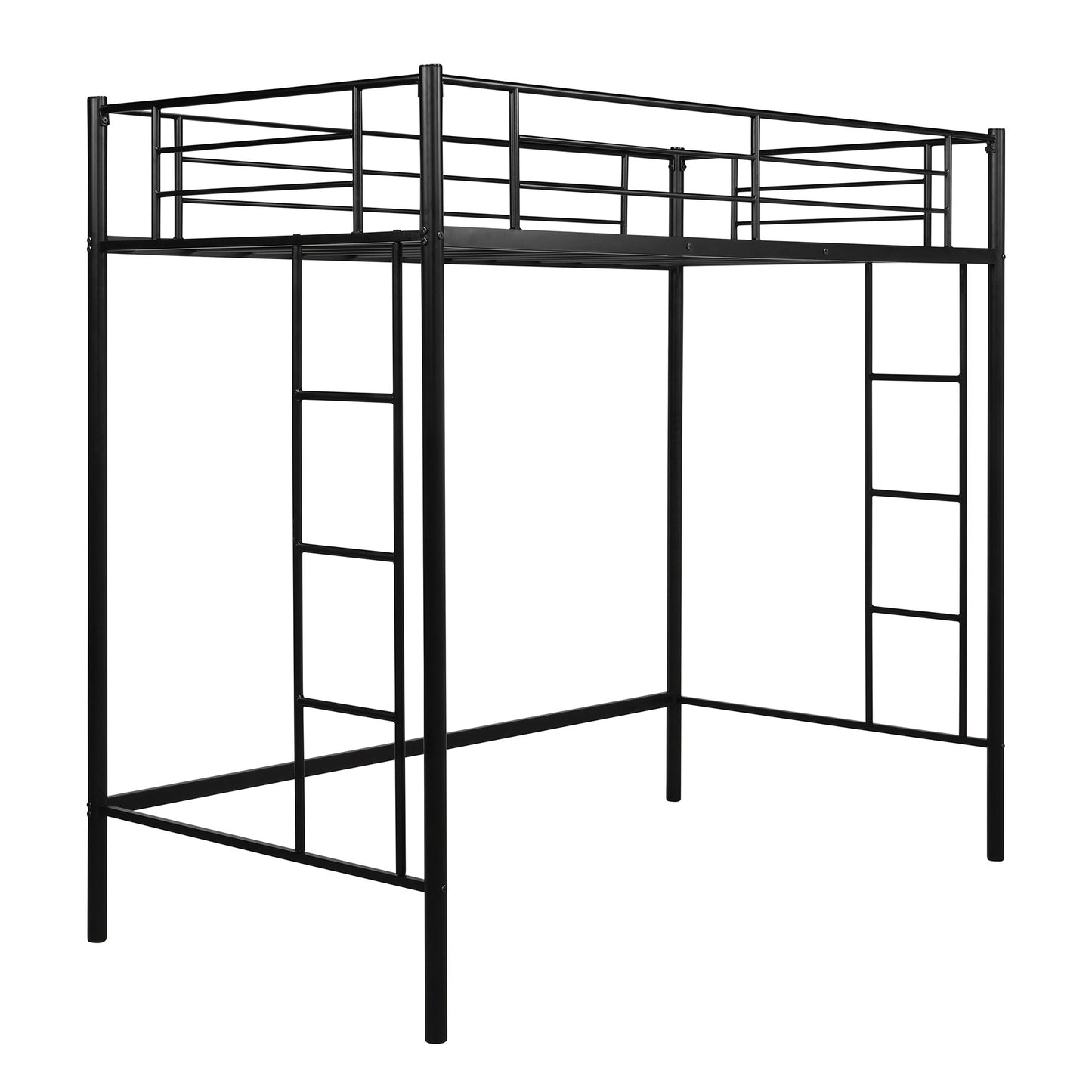 Black Twin Size High Loft Bed