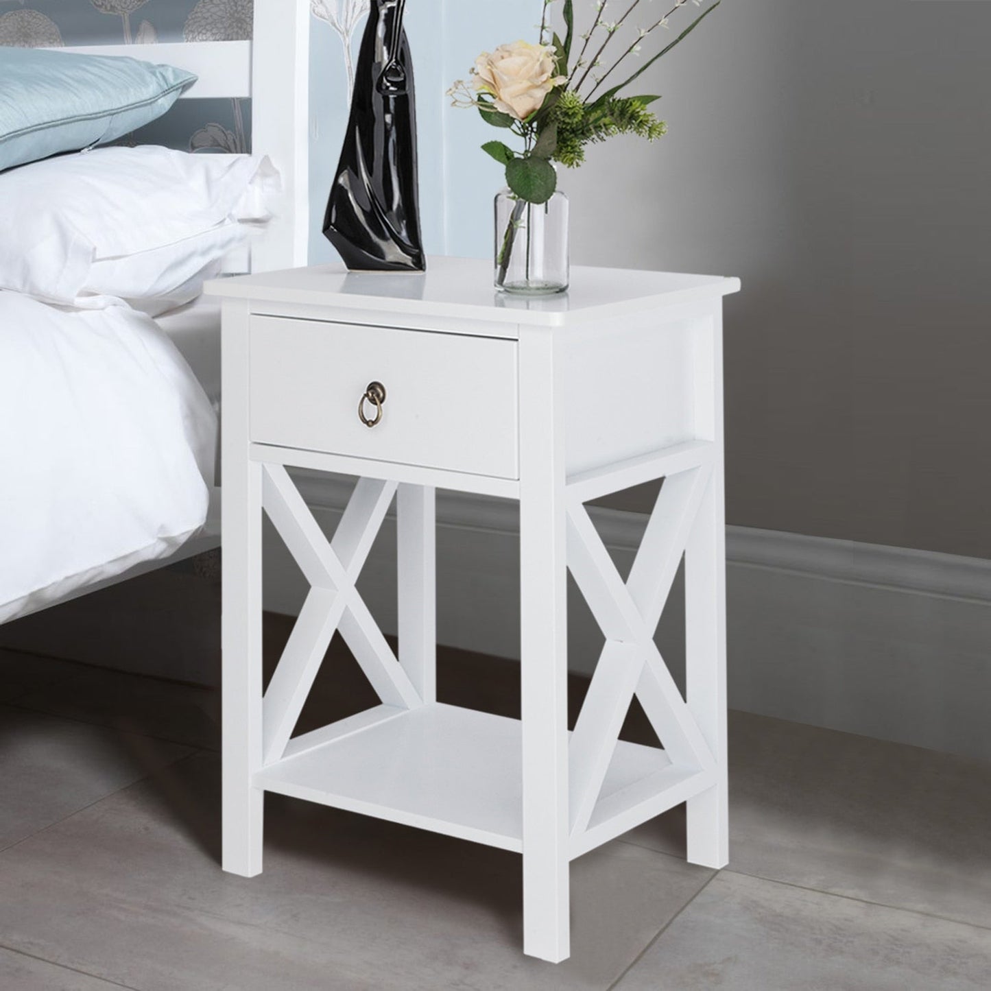 Three Colors Side Intersection Style Nightstand